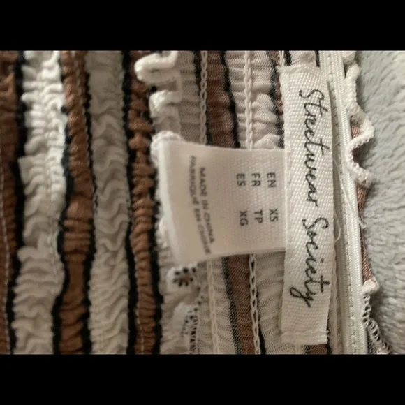 Womens off the Shoulder Cropped Streetwear Society Shirt - Picture 3 of 3